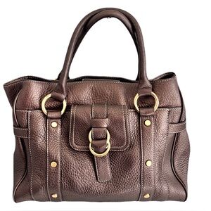 Vintage Talbots Bronze Leather Convertible Satchel